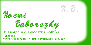 noemi baborszky business card